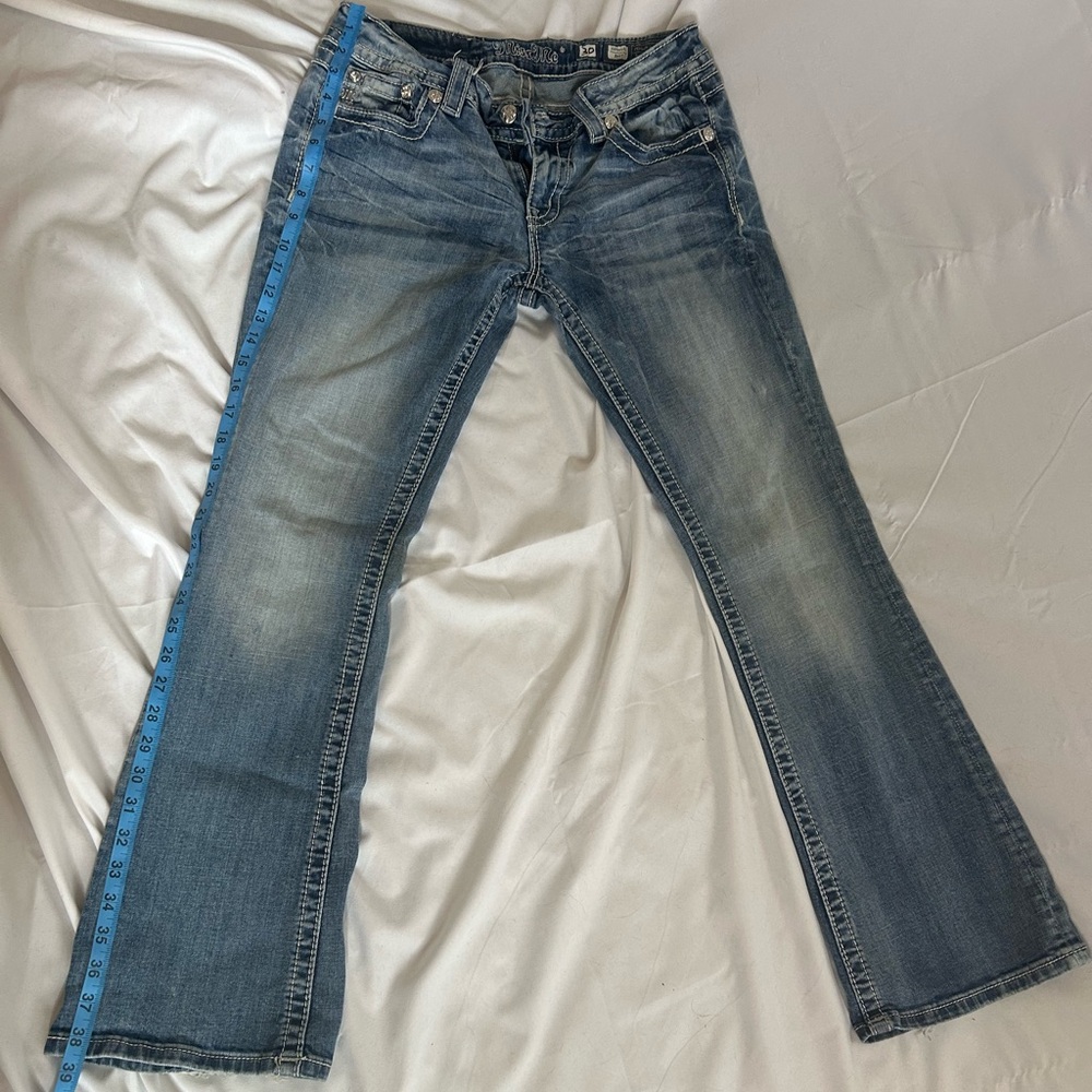 Miss Me jeans 30/29 women boot cut back pocket decals